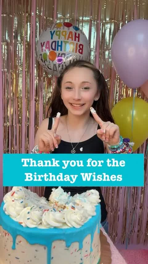 Thank you for the          Birthday Wishes